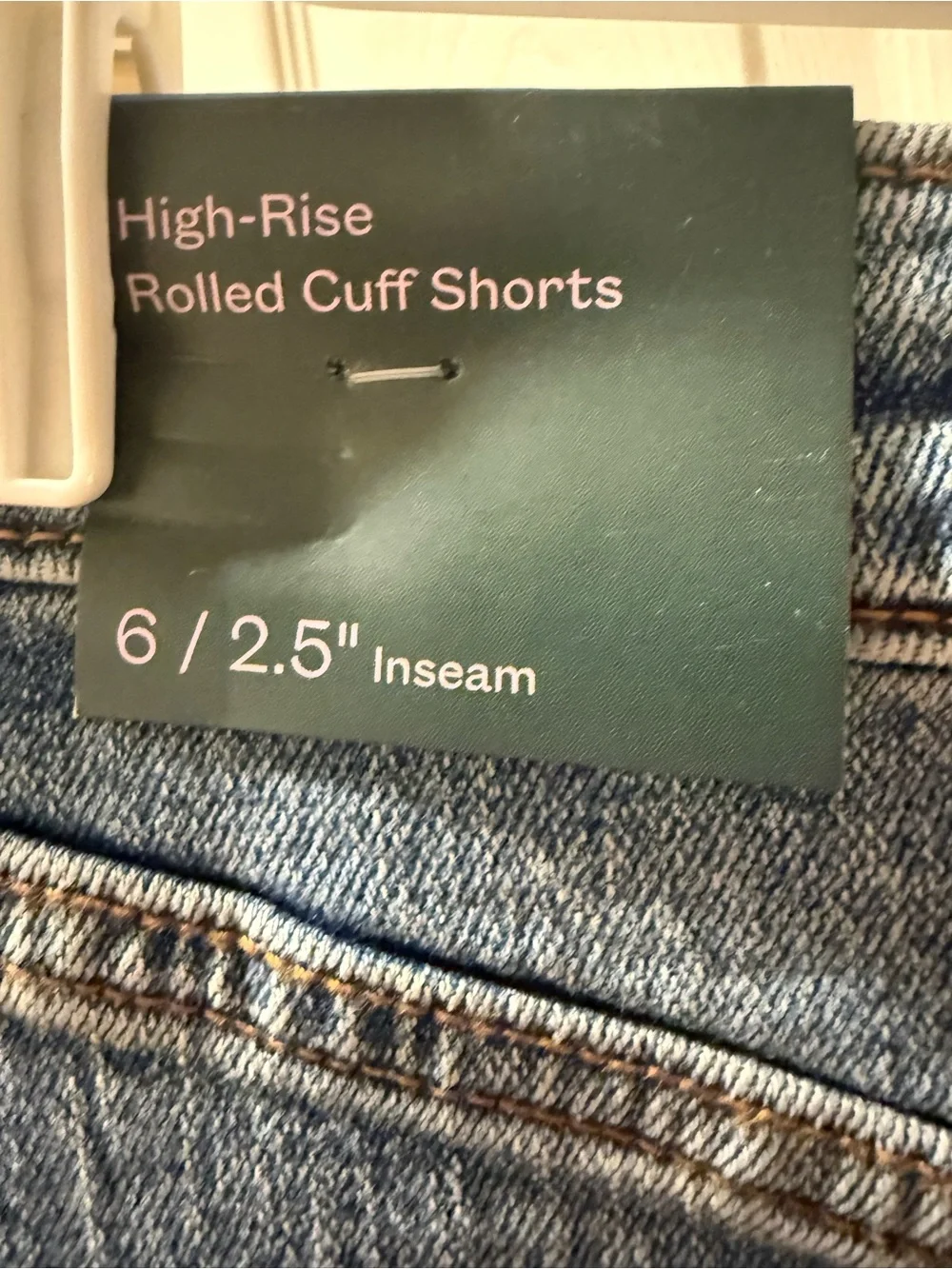 Wild Fable Denim Rolled Hem High-Rise Shorts - Blue